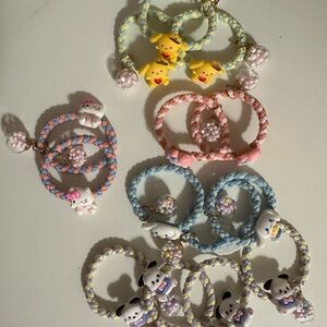 Cute Animal Charm Hair Ties - Multicolor